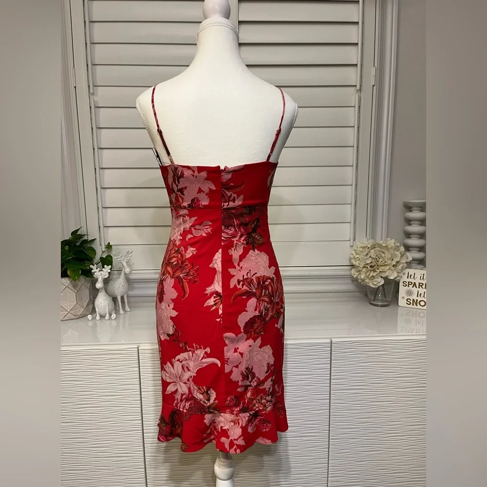 Red Floral Dress - Picture 3 of 6